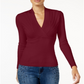 INC Iternational Concepts Women's Ribbed Pullover Sweater Red Size Petite Medium