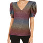 INC Iternational Concepts Women's Rainbow Shine Top Purple Size XX-Large