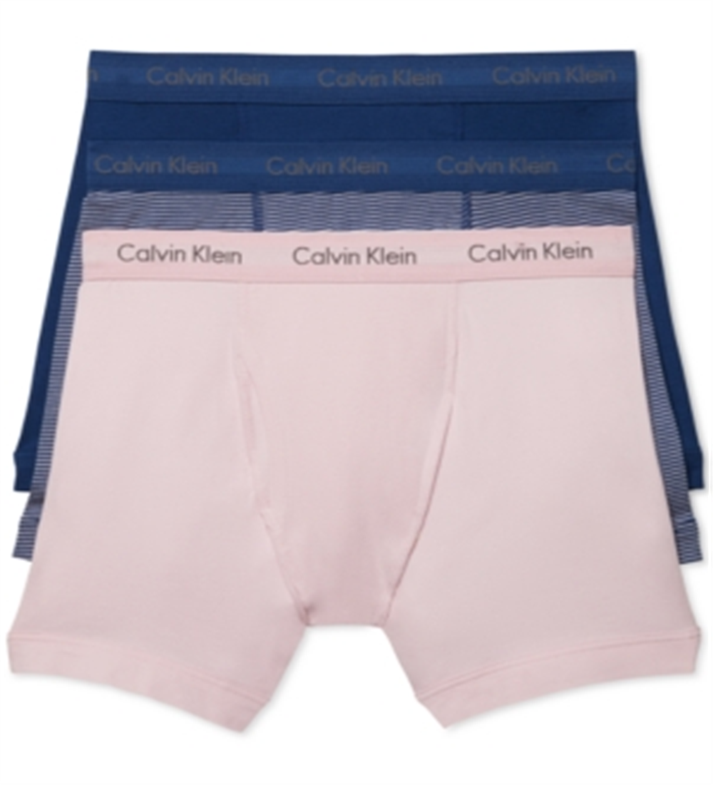 Calvin Klein Men's Cotton Stretch Boxer Briefs 3-Pack Pink Size Large