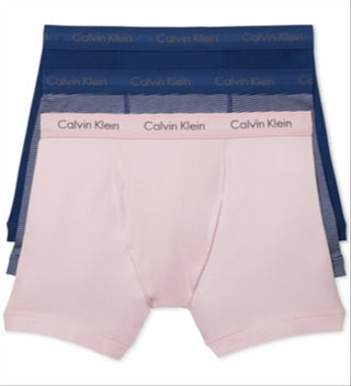Calvin Klein Men's Cotton Stretch Boxer Briefs 3-Pack Pink Size Large
