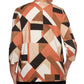 Alfred Dunner Women's Tunics Geometric Embellished Top Brown Size Petite L
