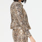 INC Iternational Concepts Women's Leopard Print Jacket Brown Size X-Small