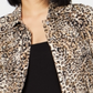 INC Iternational Concepts Women's Leopard Print Jacket Brown Size X-Small