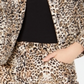 INC Iternational Concepts Women's Leopard Print Jacket Brown Size X-Small