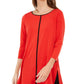 Alfani Women's Piped Tunic Wine Size Petite XL