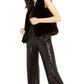 Michael Kors Women's Sequined Sleeveless Halter Tube Straight Leg Cocktail Jumpsuit Black Size X-Large