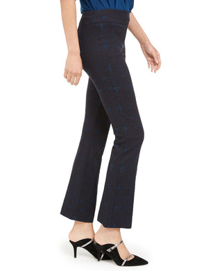 Alfani Women's Jacquard Tummy Control Pants Blue Size 0 Petite