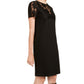 Escada Women's Sport Lace Yoke Shift Dress Black Size 36