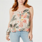 Style & Co Women's Printed Sleeveless High Low Swing Top Brown Size X-Small
