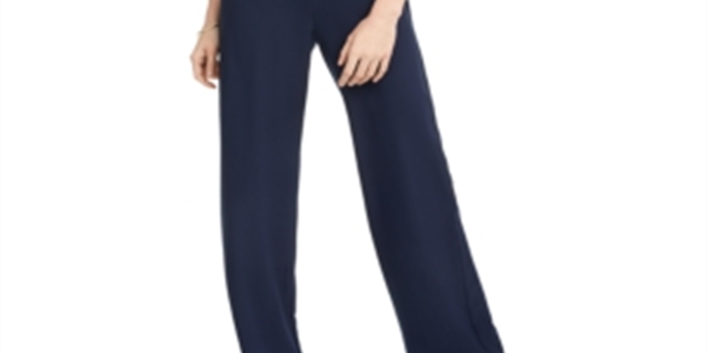 Trixxi Women's Spaghetti Strap V Neck Wide Leg Evening Jumpsuit Blue Size 1