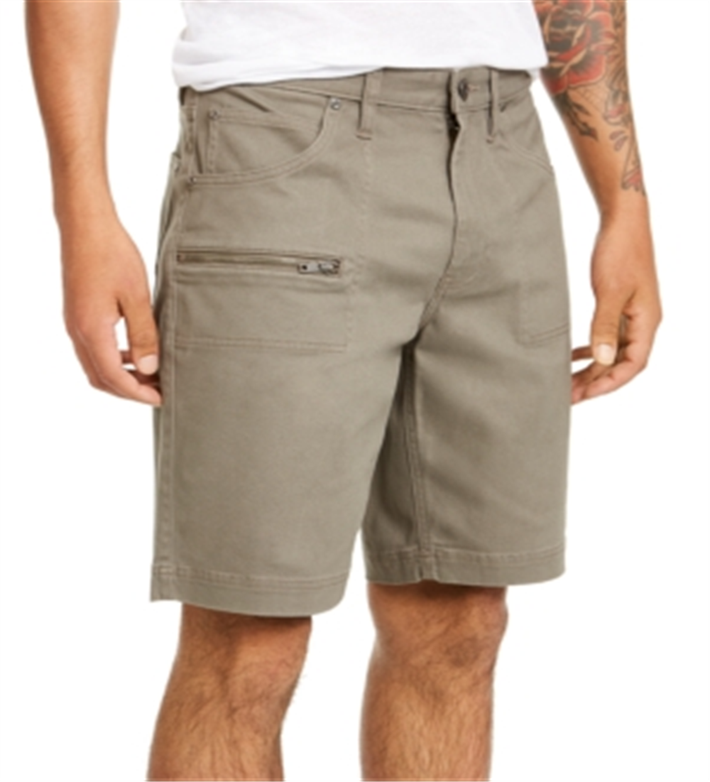 INC International Concepts Men's Ollie Zipper Shorts Brown Size 34
