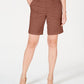 Style & Co Women's  Double-Pocket Cuffed Shorts Red Size 10