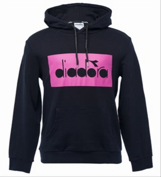 Diadora Men's Blocked Logo Hoodie Black Size Small