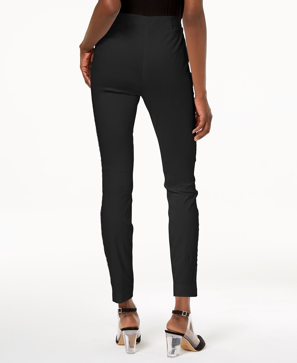 INC Iternational Concepts Women's Studded Skinny Pants Black Size 16 Petite