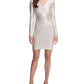 Guess Women's Ruched Bodycon Dress Silver Size 12