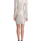 Guess Women's Ruched Bodycon Dress Silver Size 12