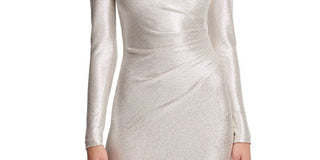 Guess Women's Ruched Bodycon Dress Silver Size 12