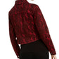 INC Iternational Concepts Women's Python Print Denim Jacket Black Size X-Large