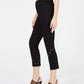 INC Iternational Concepts Women's Grommet Detail Skinny Crop Jeans Black Size 10