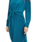 Alfani Women's Tie Front Shirt Dress Green Size 8 Petite
