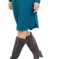 Alfani Women's Tie Front Shirt Dress Green Size 8 Petite