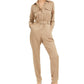 INC Women's Plus Wide Leg Button-Front Jumpsuit Tan Size 16W