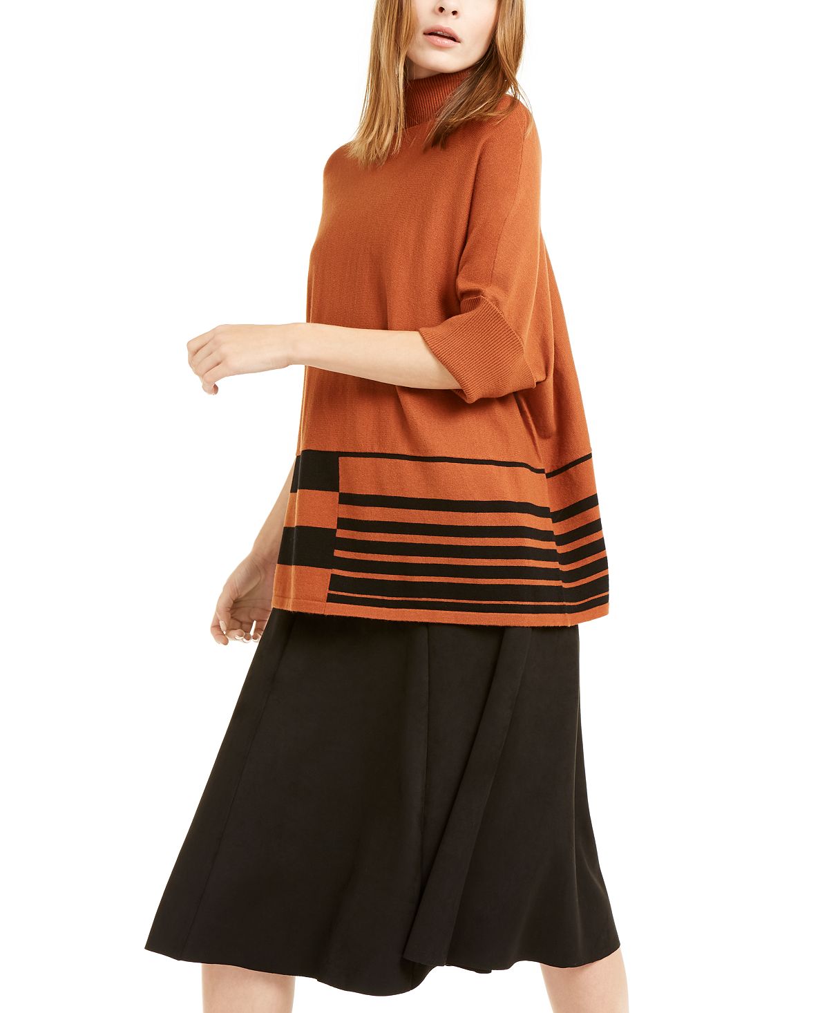 Alfani Women's Below the Knee a-Line Skirt Black Size 12