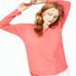 Charter Club Women's Pure Cashmere Long Sleeve Shirttail SweaterCoral Size Large