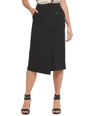 DKNY Women's Ponte Office Straight Skirt Black Size 8