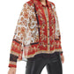 INC Iternational Concepts Women's Scarf Print Blouse Red Size Petite L