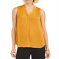 Alfani Women's Sleeveless V Neck Top Yellow Size Large