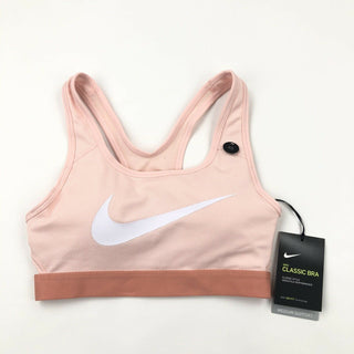 Nike Women's Classic Swoosh Support Sports Bra Pink Size Small