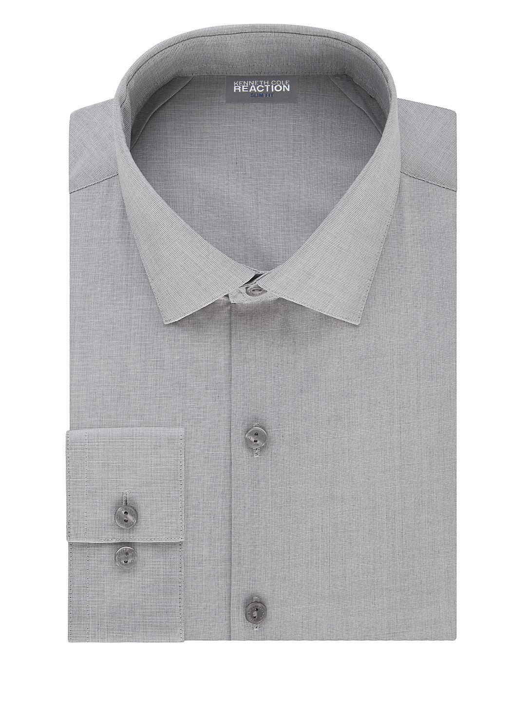 Kenneth Cole Reaction Men's Slim Fit Dress Shirt Gray Size XL