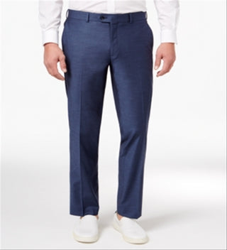 Bar III Men's Wrinkle Resistant Slim Fit Dress Pants Blue Size 32X32