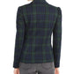 INC Iternational Concepts Women's Puff Sleeve Plaid Jacket Green  Size X-Small