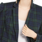 INC Iternational Concepts Women's Puff Sleeve Plaid Jacket Green  Size X-Small
