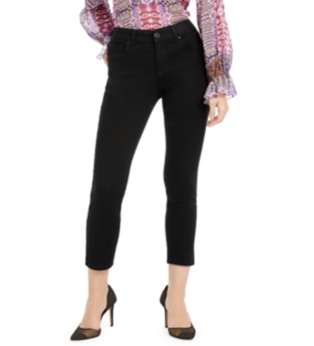 INC Iternational Concepts Women's Skinny Ankle with Tummy Control Jeans Black Size 2