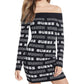 Guess Women's Ninetta Logo Off the Shoulder Dress Gray Size Medium