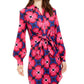 Trina Trina Women's Turk Printed Twist Front Shirtdress Pink Size X-Large