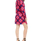 Trina Trina Women's Turk Printed Twist Front Shirtdress Pink Size X-Large