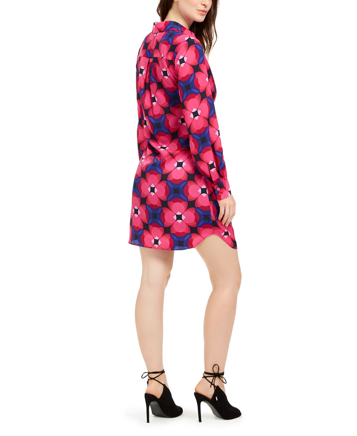 Trina Trina Women's Turk Printed Twist Front Shirtdress Pink Size X-Large