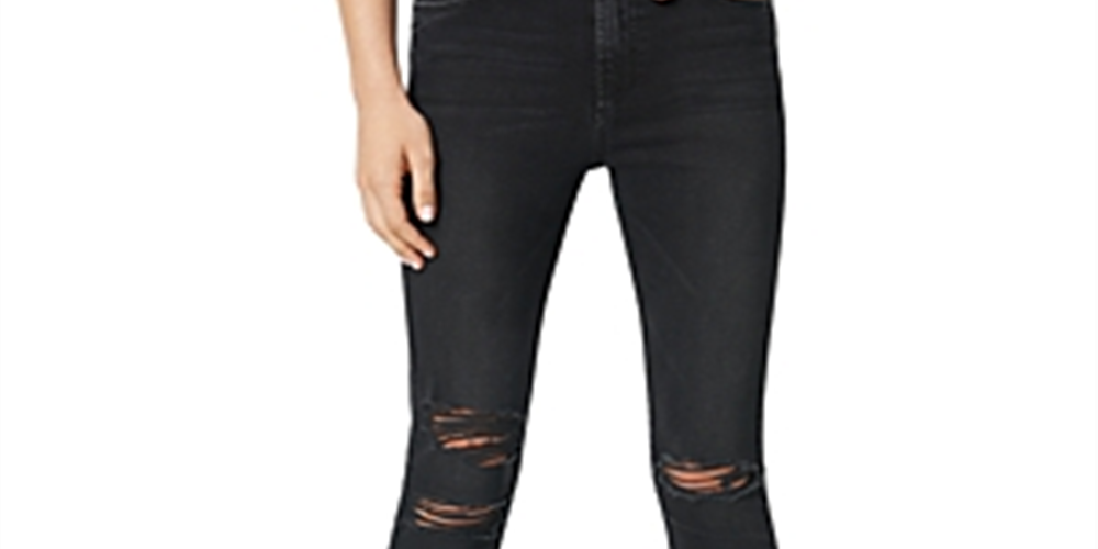 Joe's Jeans Women's the Charlie Distressed Skinny Ankle Jeans Black Size 29