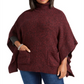 Michael Kors Women's Plus Turtleneck Poncho Red Size 2X
