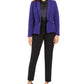Le Suit Women's Button Blazer Wear to Work Jacket Purple Size 14