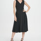 DKNY Women's Mesh Skirt MIDI Flare Dress Black Size 6