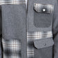American Rag Men's Blocked Plaid Collar Miles Jacket Grey Size X-Large
