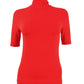 Ralph Lauren Women's Stretch Turtleneck Top Red Size Petite Small