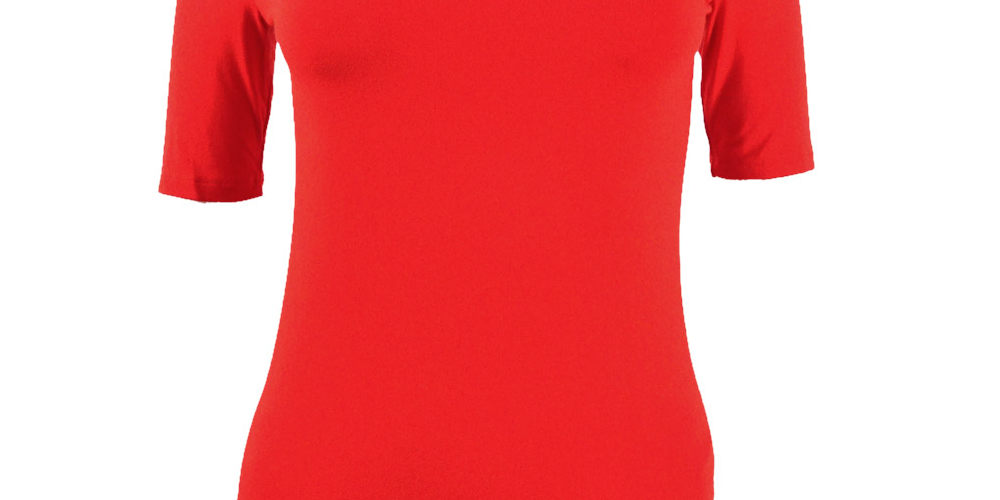 Ralph Lauren Women's Stretch Turtleneck Top Red Size Petite Small