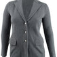 Ralph Lauren Women's Knit Cotton Blazer Gray Size Petite Medium
