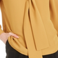 Bar III Women's Tie Neck Blouse Yellow Size Large